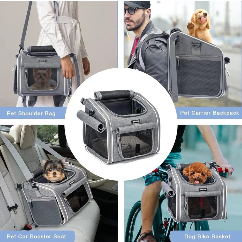Dog bag is also suitable for the car. It's totally new, with label and plastic.